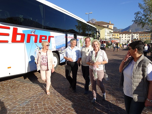Mit unserer Busfahrerin Brigitte in Verona